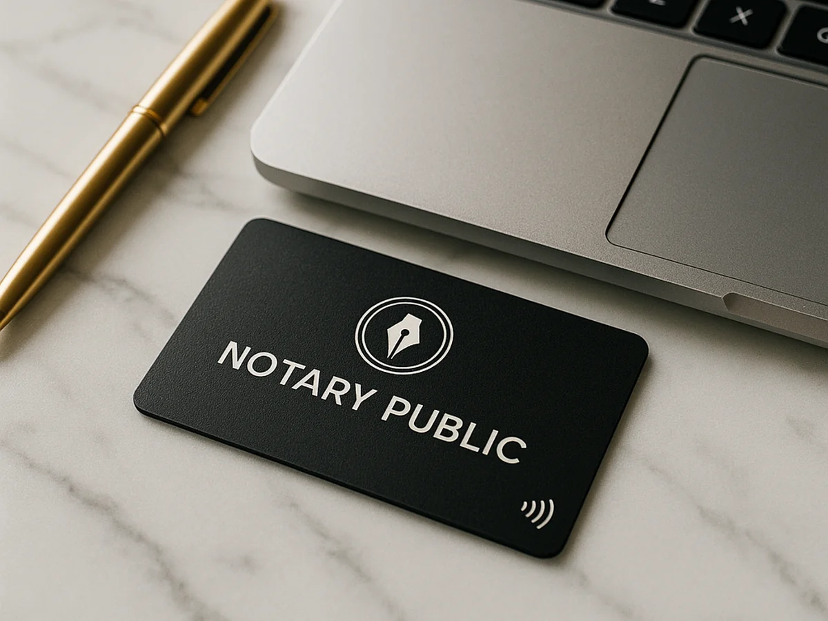 NFC Notary Card on Desk